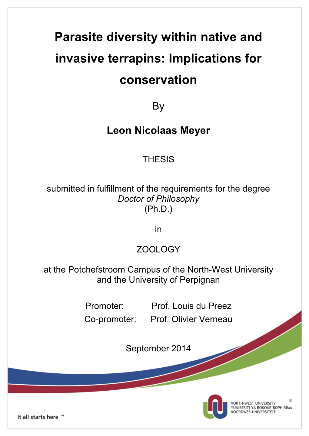 Parasite Diversity Within Native and Invasive Terrapins: Implications for Conservation