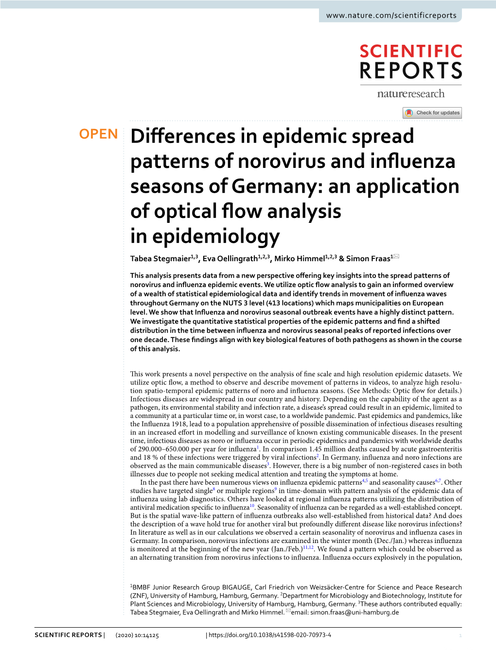 Differences in Epidemic Spread Patterns of Norovirus And