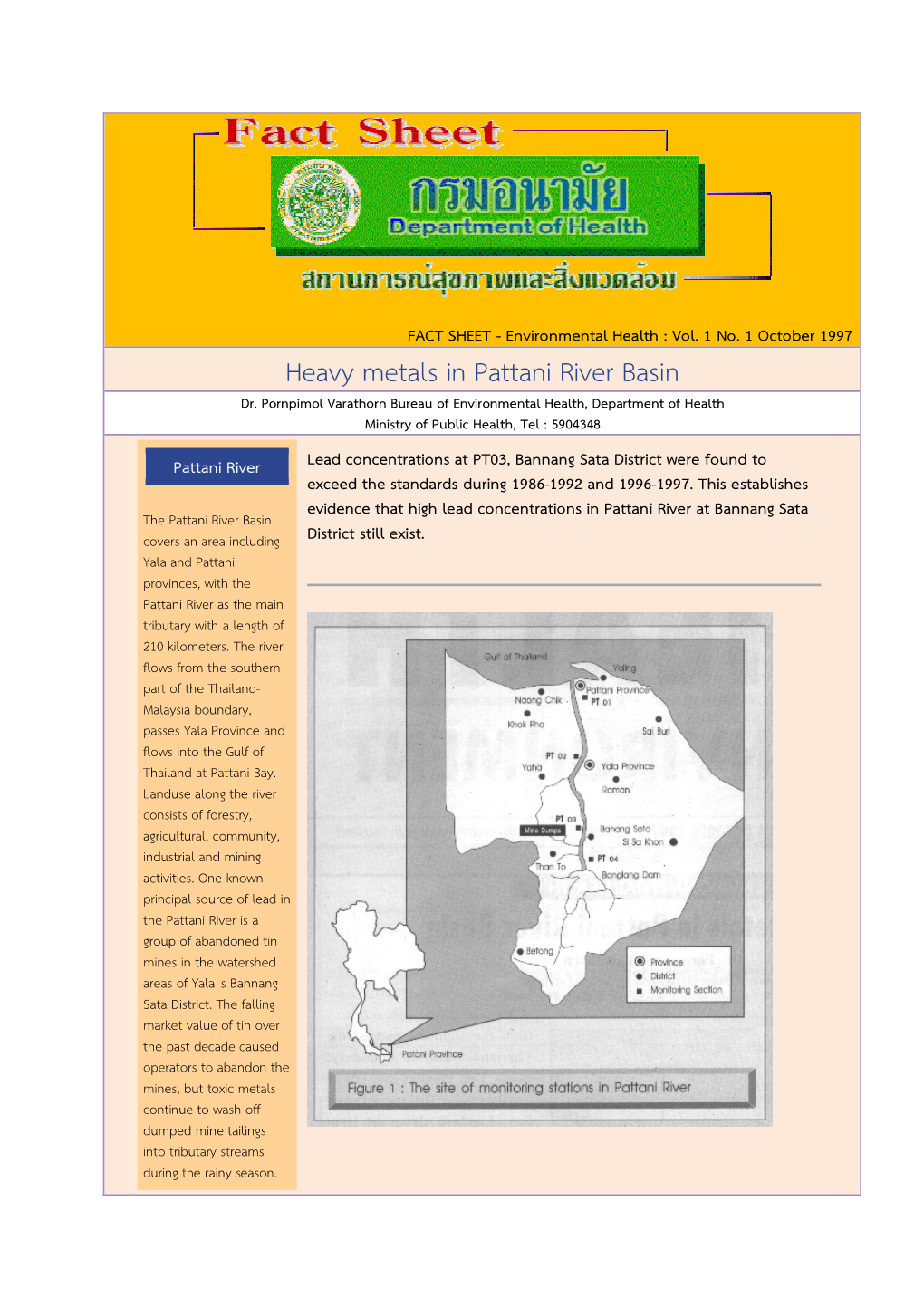 Heavy Metals in Pattani River Basin Dr