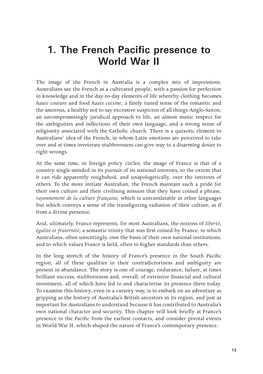 1. the French Pacific Presence to World War II