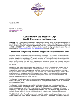 Countdown to the BCWC Newsletter #7