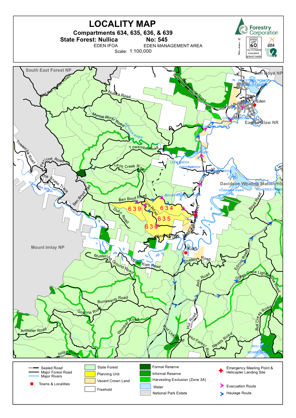 Nullica State Forest Compartments 634, 635, 636 & 639 Harvest Plan