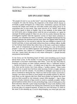 Life on a Fast Train"