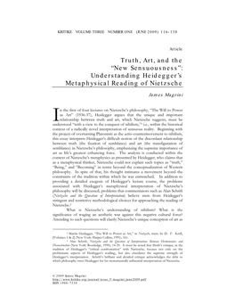 Understanding Heidegger's Metaphysical Reading of Nietzsche