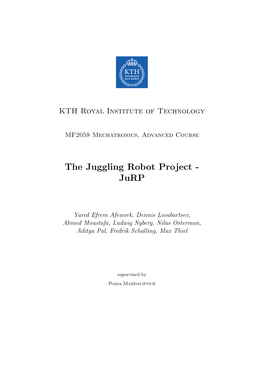 The Juggling Robot Project - Jurp