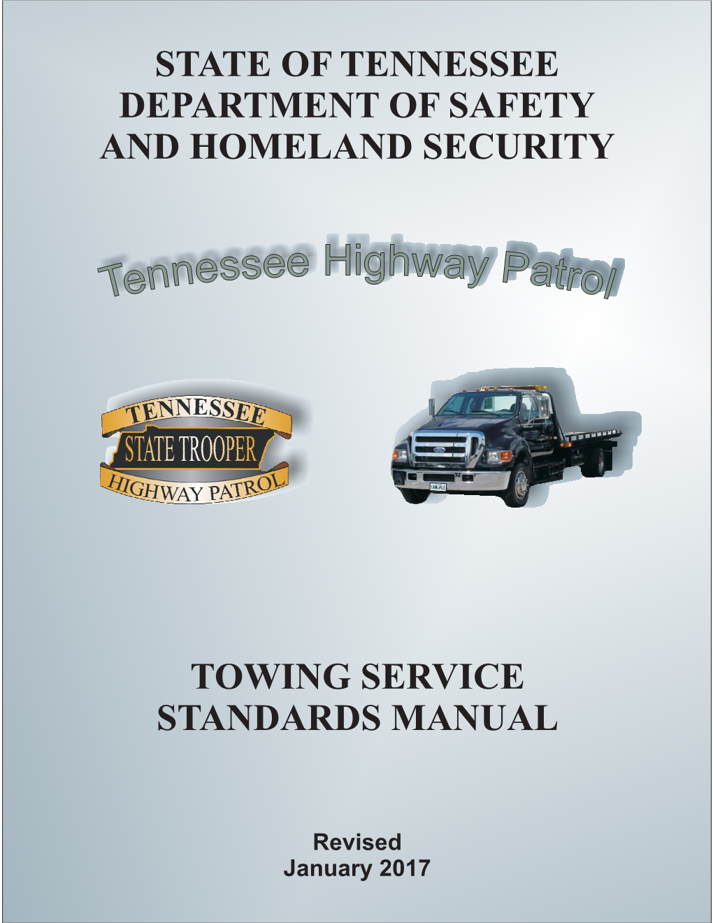 Towing Service Standards Manual State of Tennessee Department of Safety ...