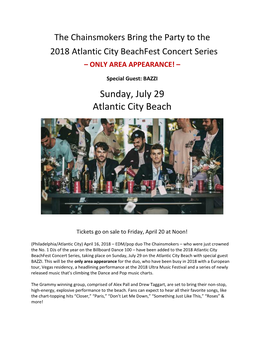 Sunday, July 29 Atlantic City Beach