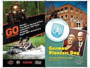 German Pioneers Day 2017 Booklet 2017 10 05 7:31 AM Page 61 German Pioneers Day 2017 Booklet 2017 10 05 7:31 AM Page 63