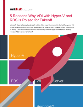 5 Reasons Why VDI with Hyper-V and RDS Is Poised for Takeoff