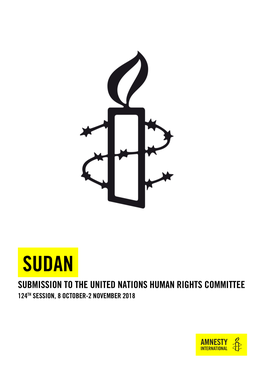 Sudan Submission to the United Nations Human Rights Committee 124Th Session, 8 October-2 November 2018