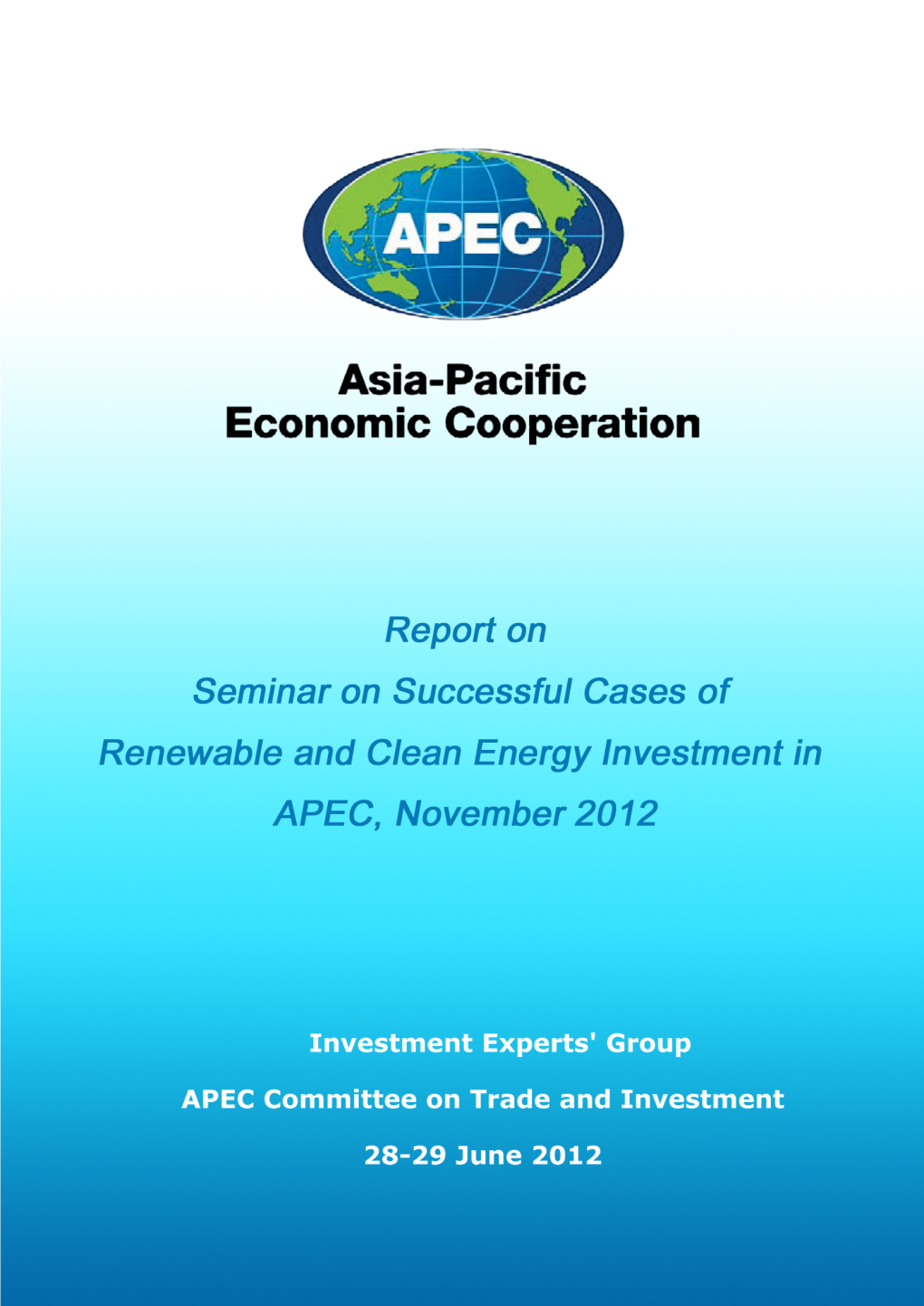 Report on Seminar on Successful Cases of Renewable and Clean Energy Investment In