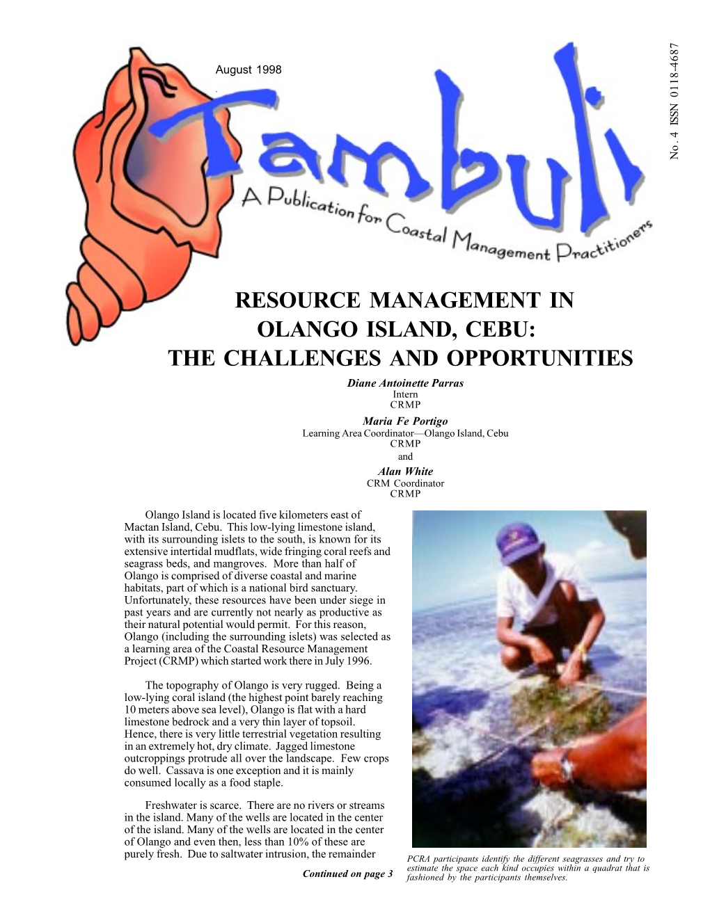 Resource Management in Olango Island