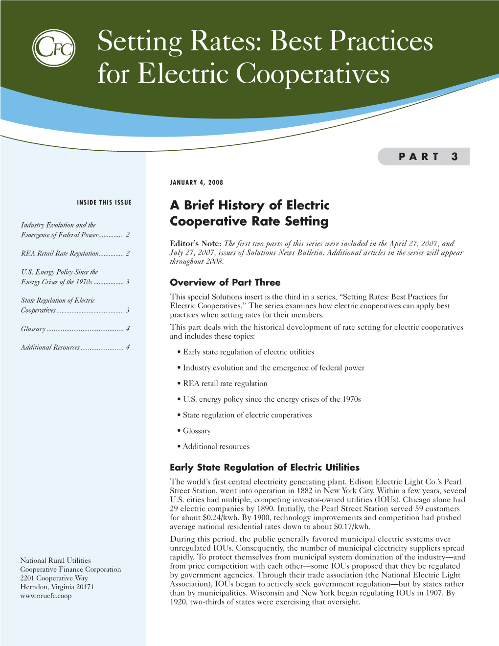 Setting Rates: Best Practices for Electric Cooperatives