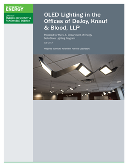 OLED Lighting in the Offices of Dejoy, Knauf & Blood