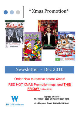 Newsletter - Dec 2010