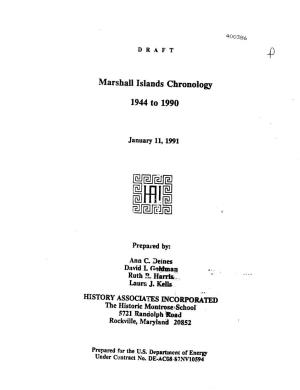 Marshall Islands Chronology 1944