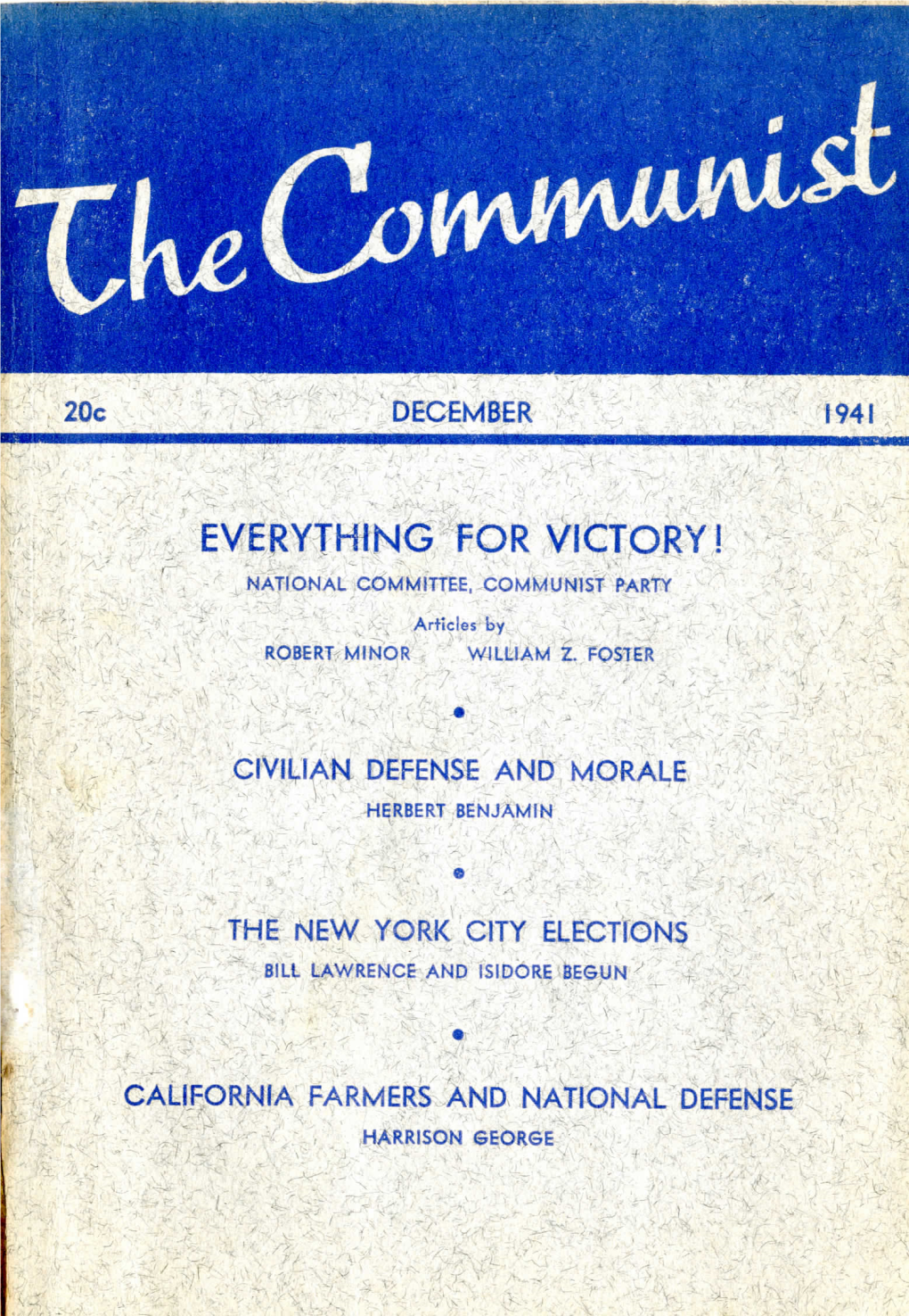 Volume 20 No. 12, December, 1941