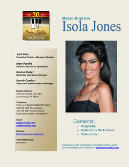 Isola Jones – Biography