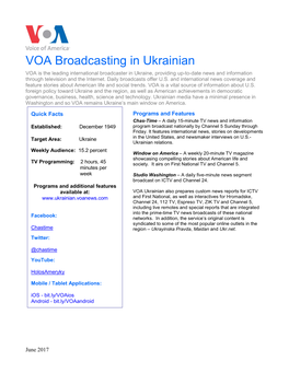 VOA Broadcasting to Iran