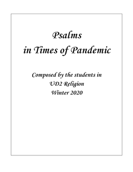 Psalms in Times of Pandemic