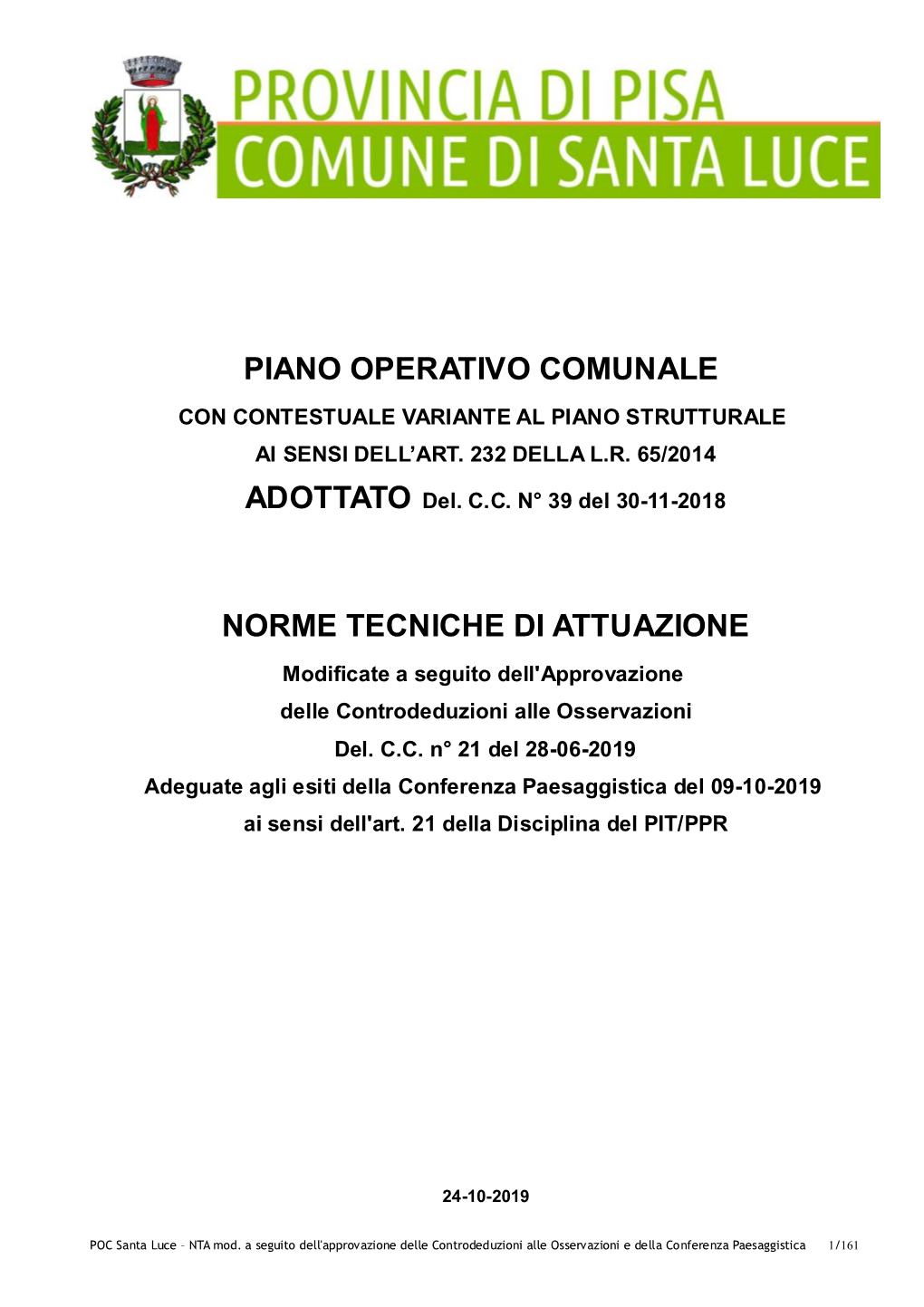 Piano Operativo Comunale Norme