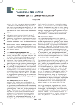 Western Sahara: Conflict Without End?