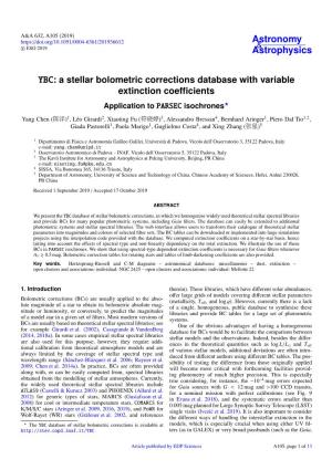 YBC: a Stellar Bolometric Corrections Database with Variable Extinction Coefficients