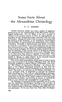 V.C. Samuel. "Some Facts About the Alexandrine Christology," Indian