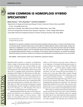 How Common Is Homoploid Hybrid Speciation?