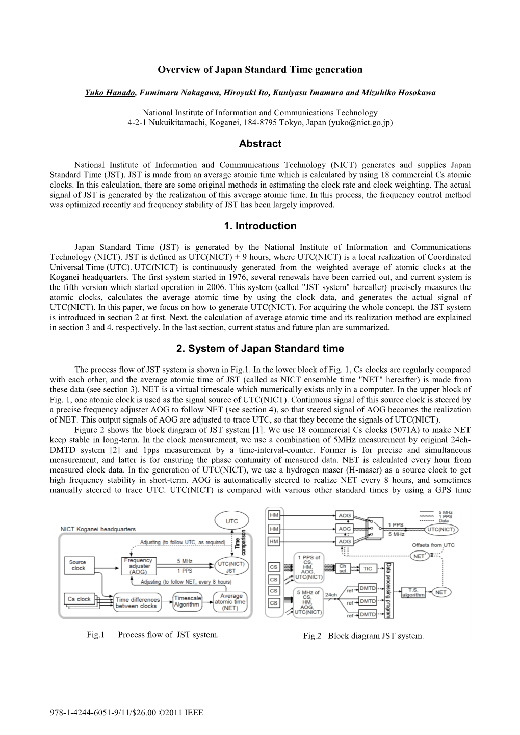 Overview of Japan Standard Time Generation