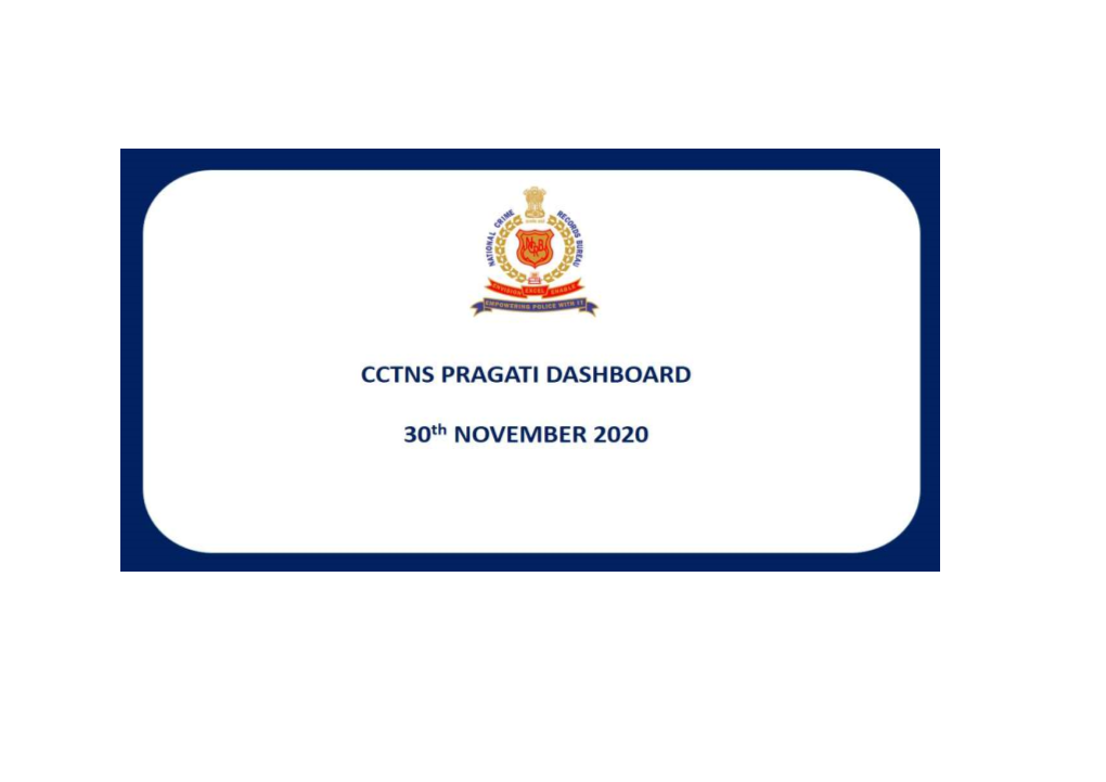 CCTNS Pragati Dashboard As on 30.11.2020