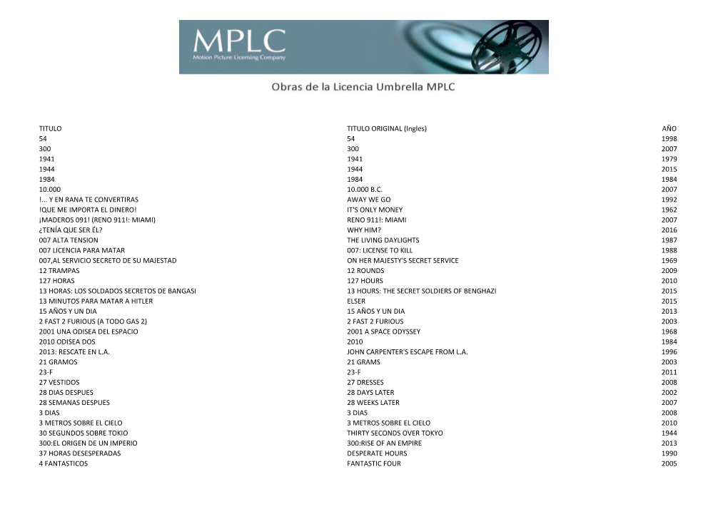 Licencia Educativa MPLC