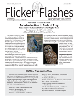 An Introduction to Birds of Prey Presented by Alabama Wildlife Center Raptor Team Sunday, January 22, 2017 - 1:00 & 3:00 P.M