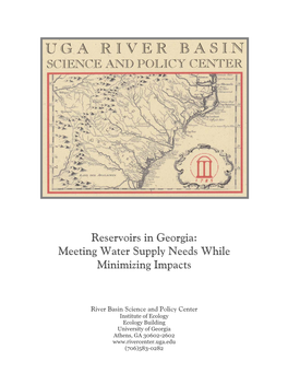 Reservoirs in Georgia: Meeting Water Supply Needs While Minimizing Impacts
