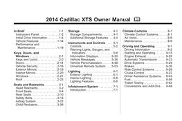 2014 Cadillac XTS Owner Manual M