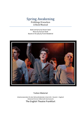 Spring Awakening Frühlings Erwachen a Rock Musical