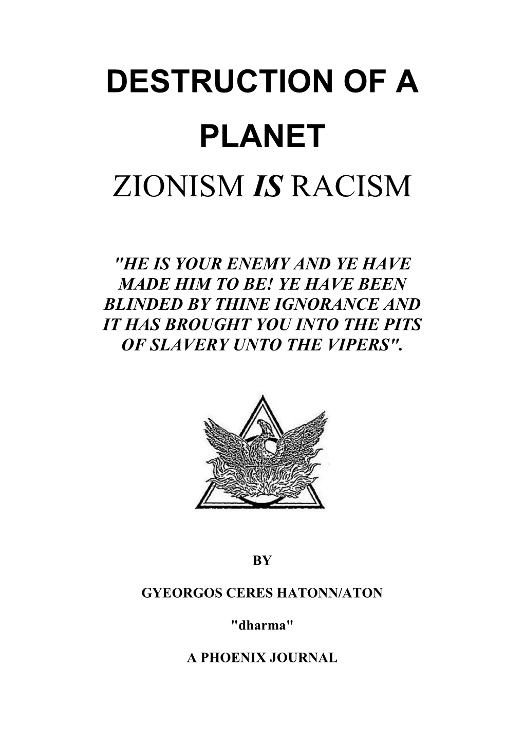 Zionism Is Racism