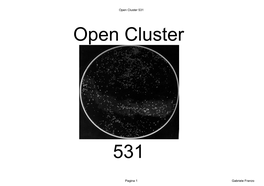 Open Cluster 531 Open Cluster