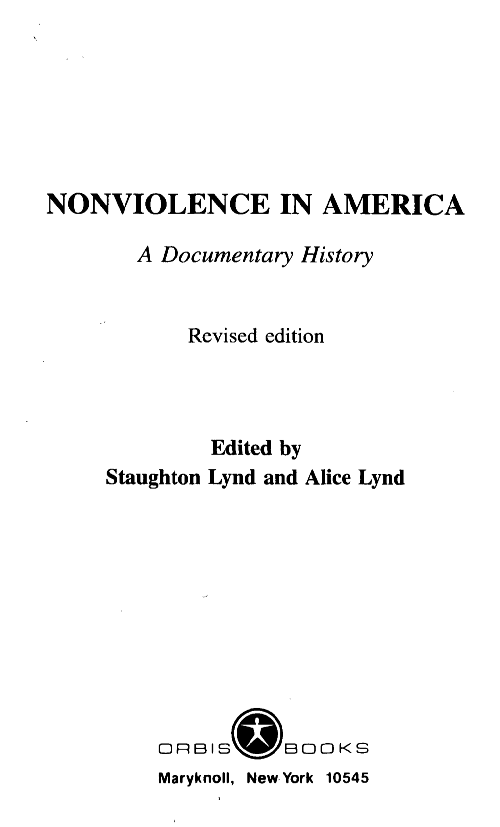 Nonviolence in America