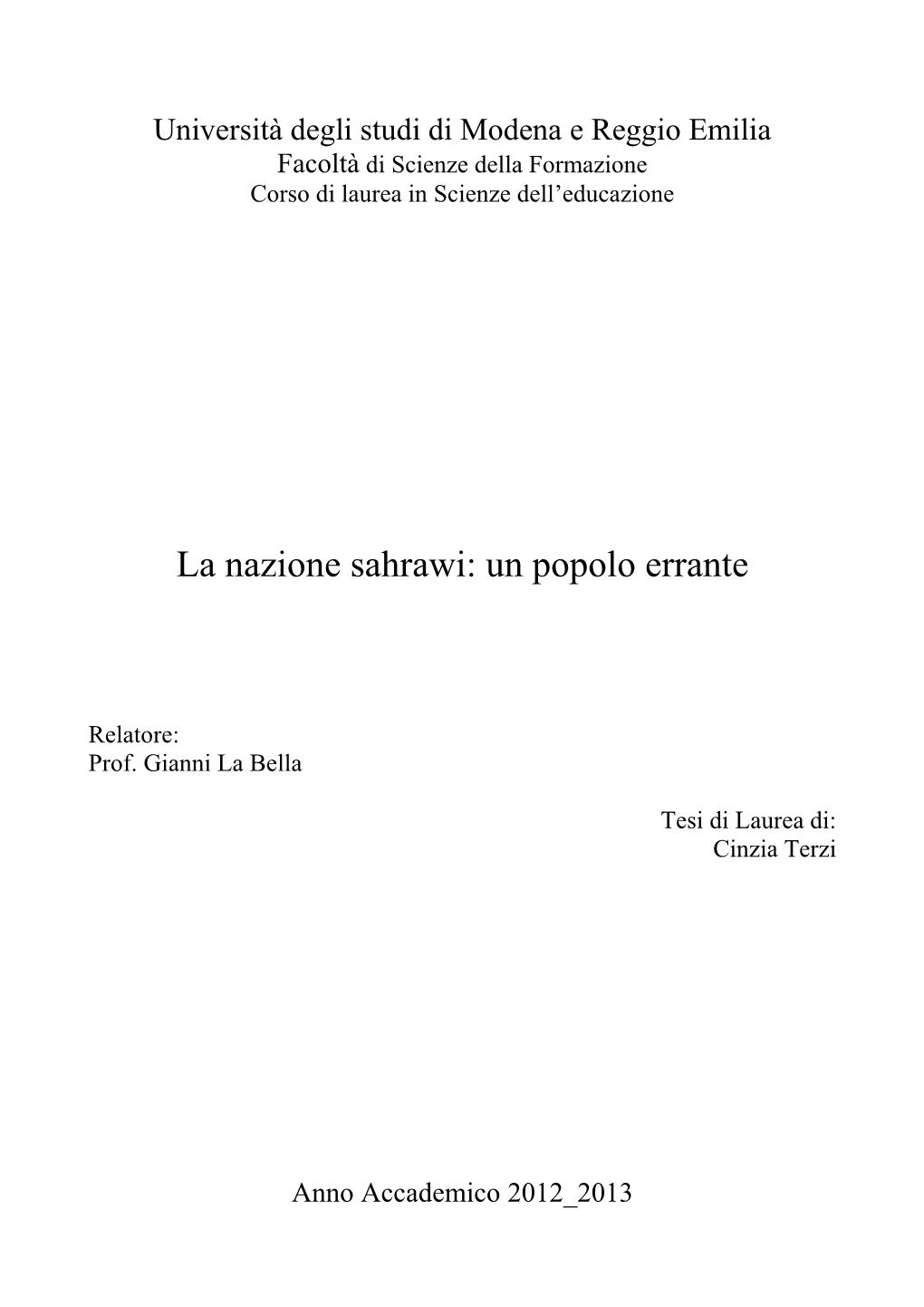 La Nazione Sahrawi: Un Popolo Errante