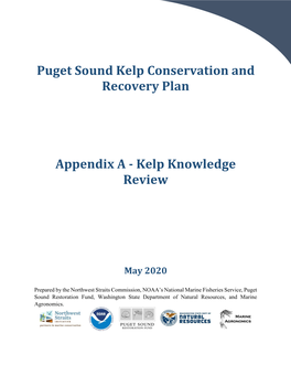 Puget Sound Kelp Conservation and Recovery Plan