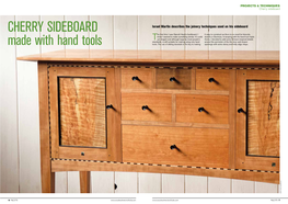 CHERRY SIDEBOARD Made with Hand Tools