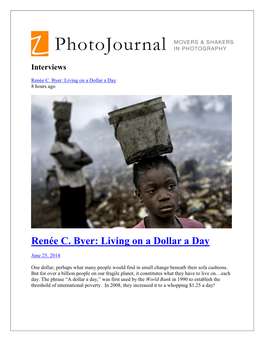 Renée C. Byer: Living on a Dollar a Day 8 Hours Ago