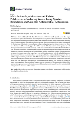 Metschnikowia Pulcherrima and Related Pulcherrimin-Producing Yeasts: Fuzzy Species Boundaries and Complex Antimicrobial Antagonism