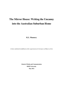 Writing the Uncanny Into the Australian Suburban Home