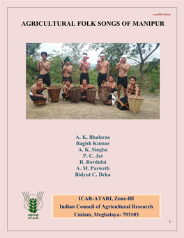 Agricultural Folk Songs of Manipur