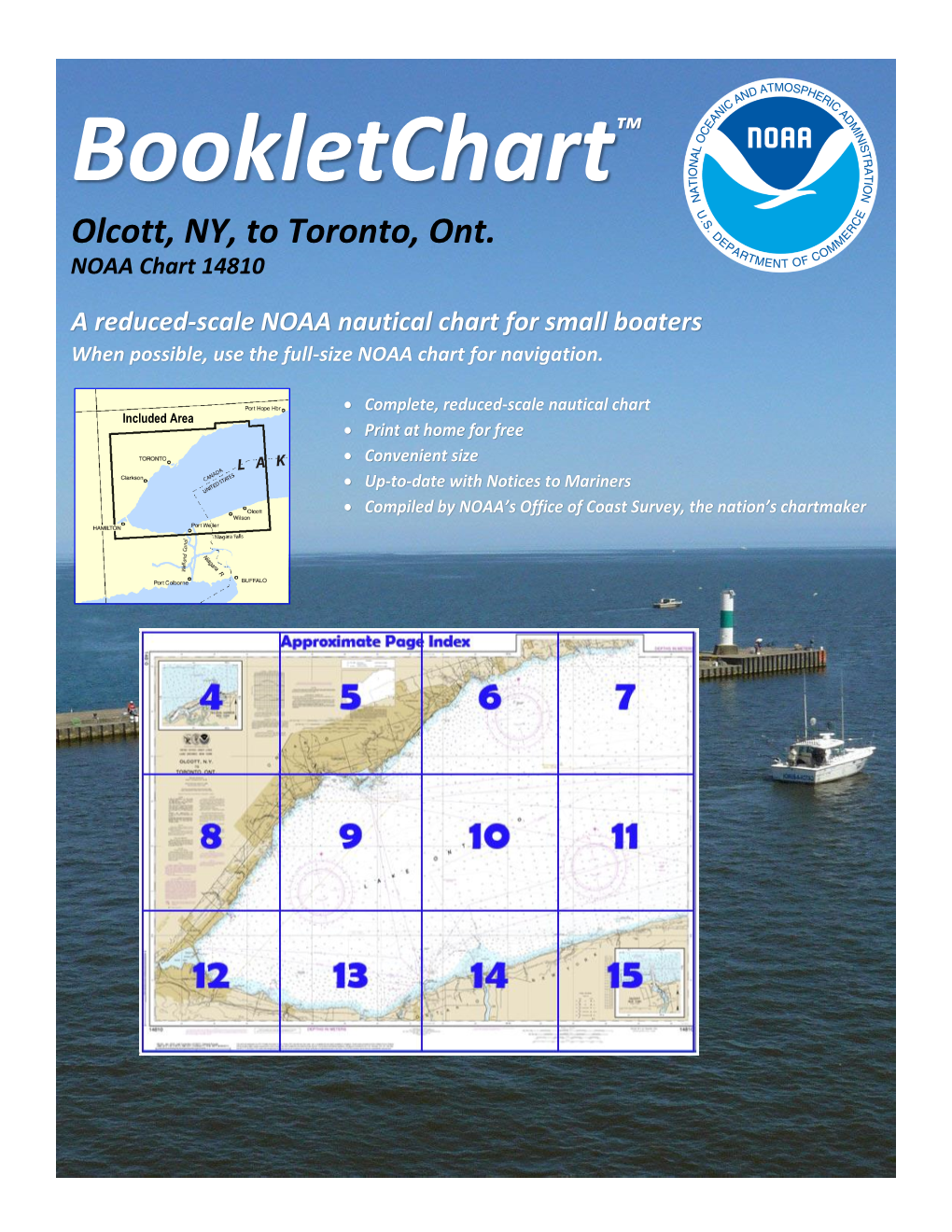 Bookletchart™ Olcott, NY, to Toronto, Ont. NOAA Chart 14810