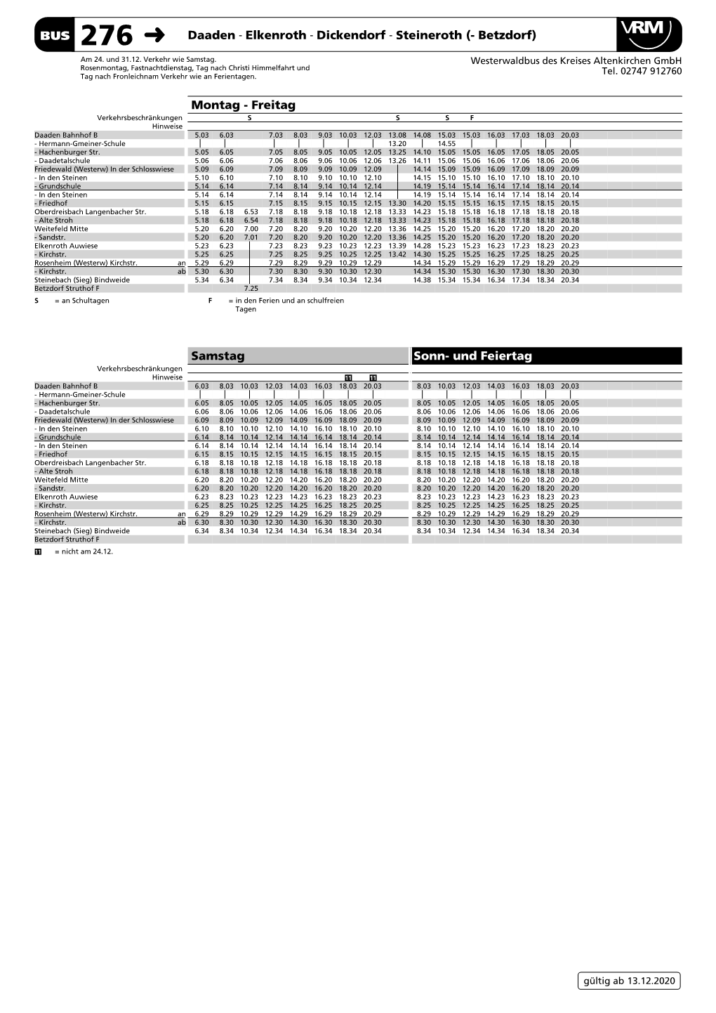 Elkenroth - Dickendorf - Steineroth (- Betzdorf) V Am 24