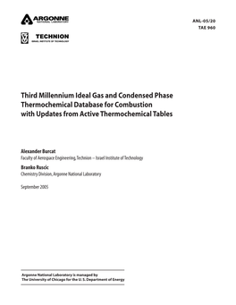 Third Millennium Ideal Gas and Condensed Phase Thermochemical Database for Combustion with Updates from Active Thermochemical Tables