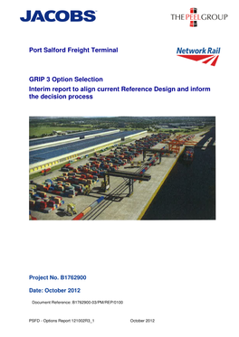 Port Salford Freight Terminal GRIP 3 Option Selection Interim Report To